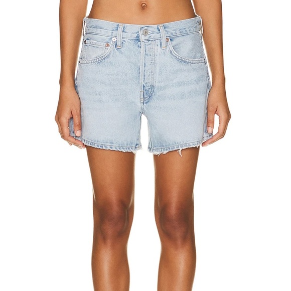 AGOLDE Parker Long Shorts in Twister Light Blue size 34 - Picture 4 of 10